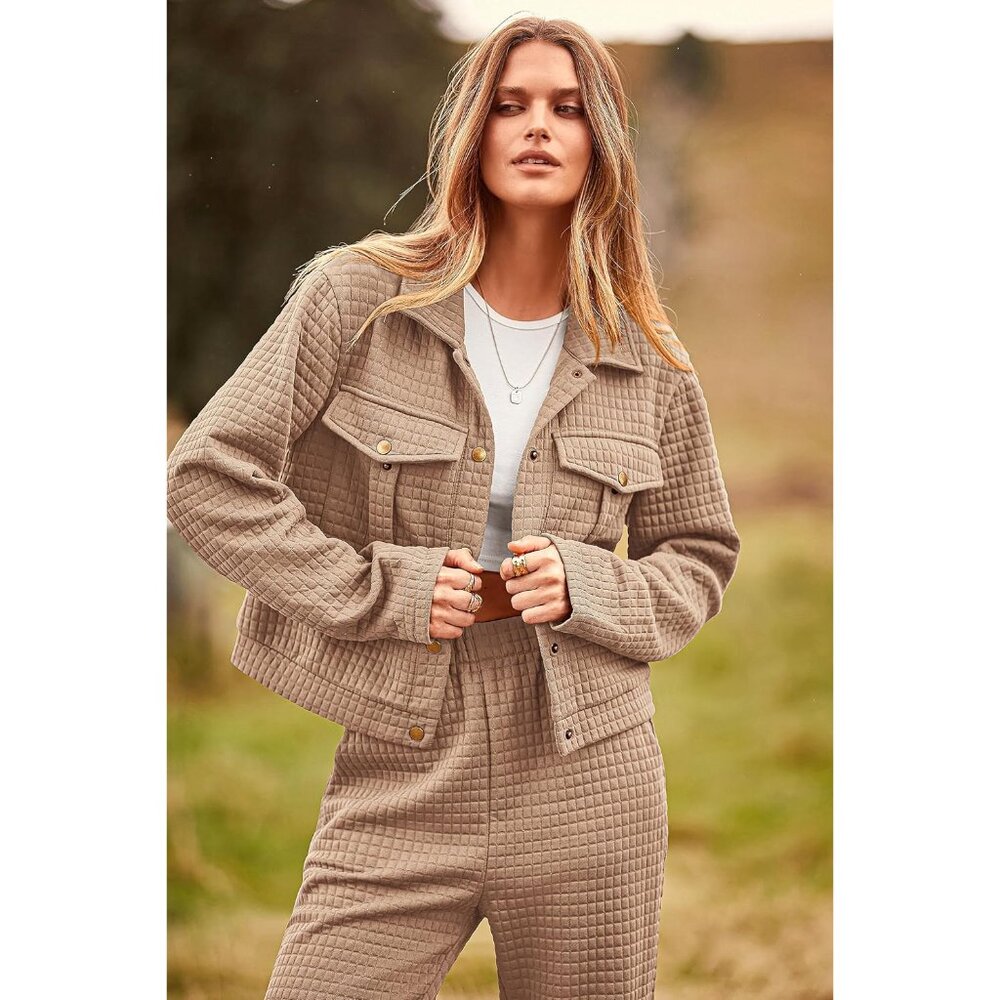 Womens Two Piece Sets Fall Winter Long Sleeve Sha… - image 8